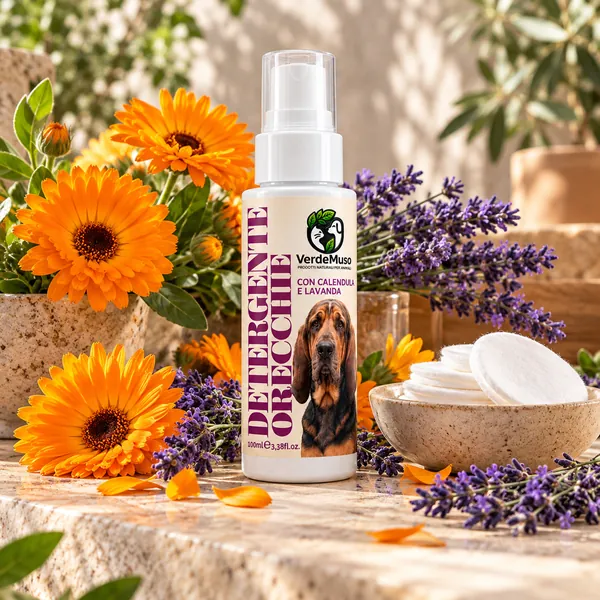 Detergente Orecchie VerdeMuso 100 ml con fiori di calendula e lavanda